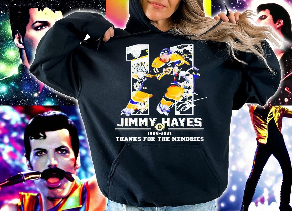 11 Jimmy Hayes 1989 2021 thanks for the memories signature t-shirt