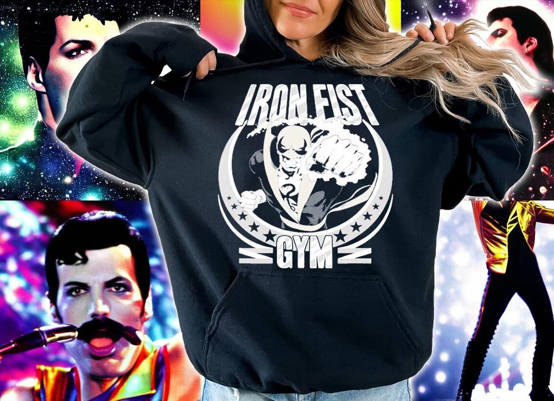 Marvel Iron Fist Gym Black And White Graphic T-Shirt hoodie