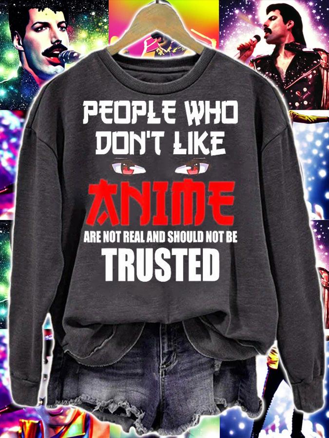 People Who Don't Like Anime Eyes Manga Funny T-Shirt sweatshirt