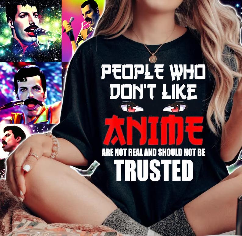 People Who Don't Like Anime Eyes Manga Funny T-Shirt woman shirt