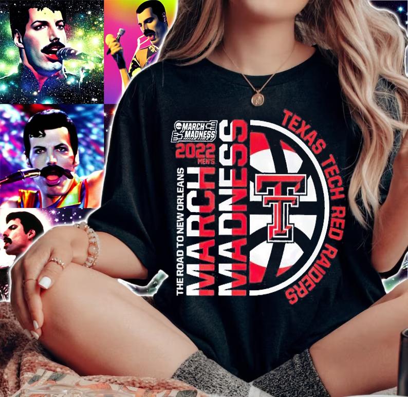 Texas Tech Red Raiders 2022 Mens NCAA The Road To New Orleans March Madness T-Shirt woman shirt