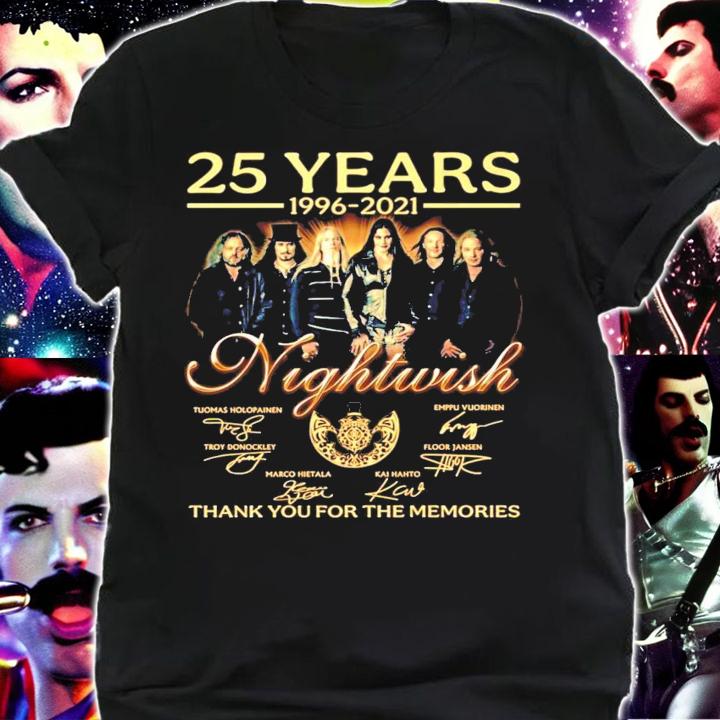 25 years 1996-2021 Nightwish signatures t-shirt