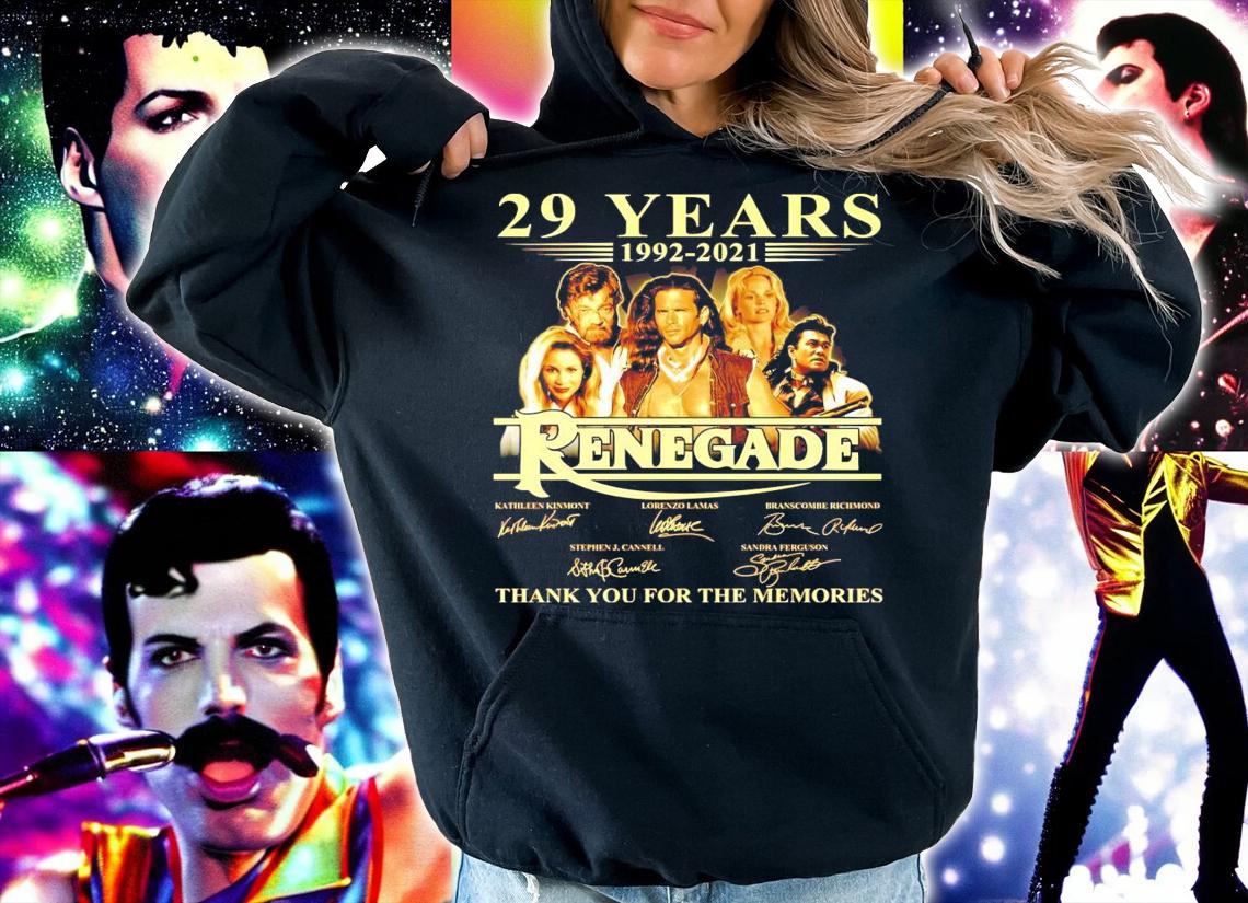 29 years 1992-2021 Renegade TV Series signatures t-shirt hoodie
