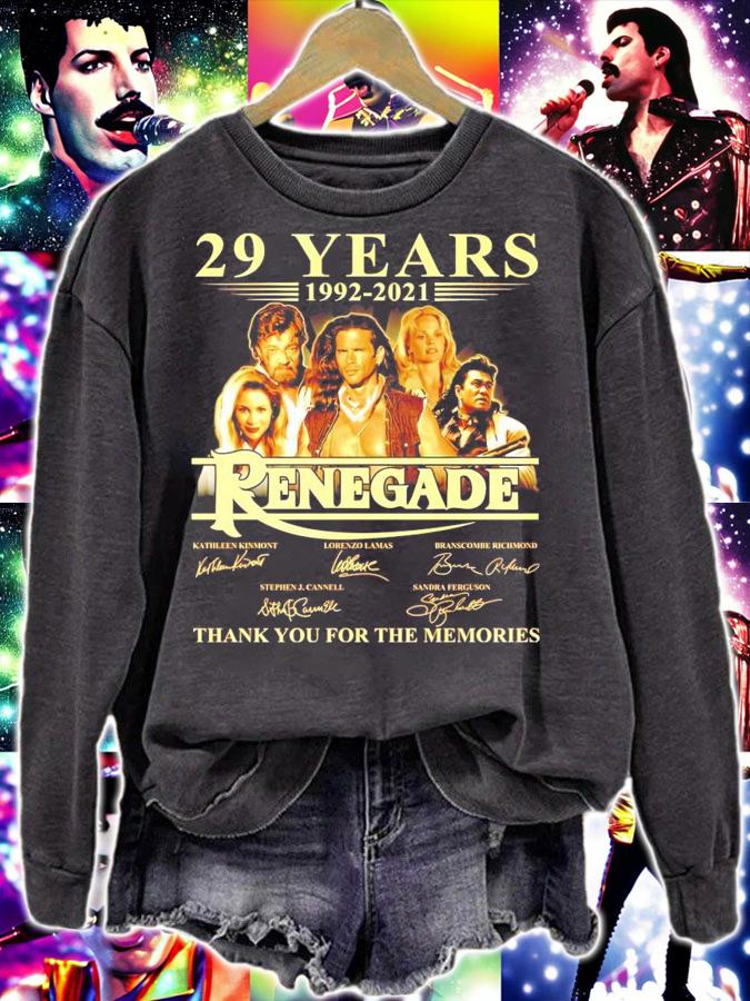 29 years 1992-2021 Renegade TV Series signatures t-shirt sweatshirt