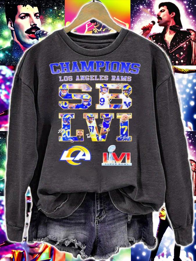 Champions Los Angeles Rams SB LVI Signatures Shirt sweatshirt