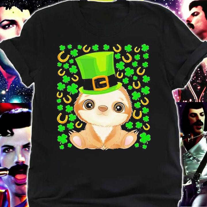 Cute Sloth St Patrick's Day Hat Shamrock T-Shirt shirt