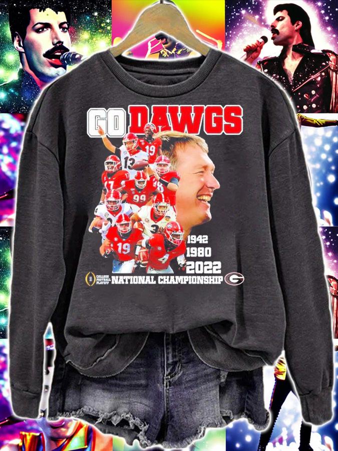 Georgia Bulldogs Go Dawgs 1942 1980 2022 National Championship shirt sweatshirt