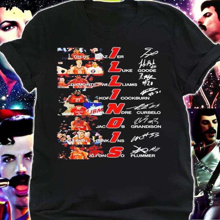 Illinois Teams Players Signatures T-Shirt shirt