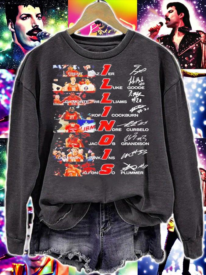 Illinois Teams Players Signatures T-Shirt sweatshirt