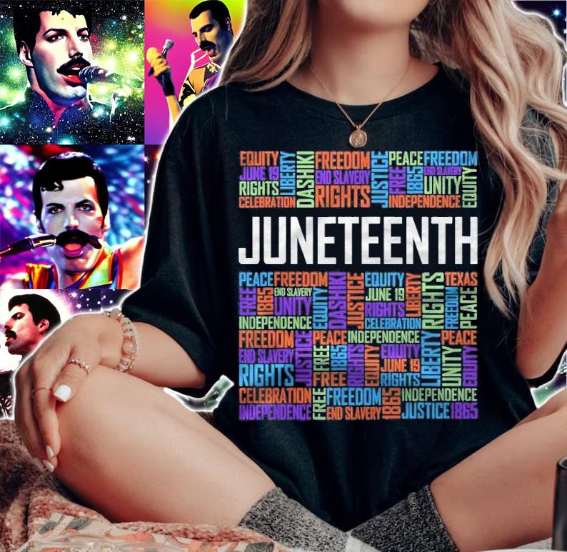 Juneteenth Words Black History Afro American African Freedom Shirt woman shirt