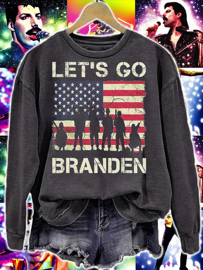 Let's Go Braden Veteran, Brandon Trendy U.S Military USA Flag Retro T-Shirt