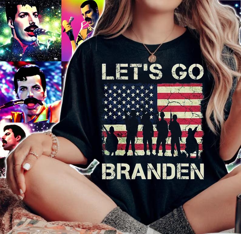 Let's Go Braden Veteran, Brandon Trendy U.S Military USA Flag Retro T-Shirt