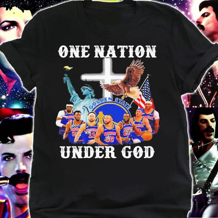 One Nation Under God Golden State Warriors Signatures Shirt shirt