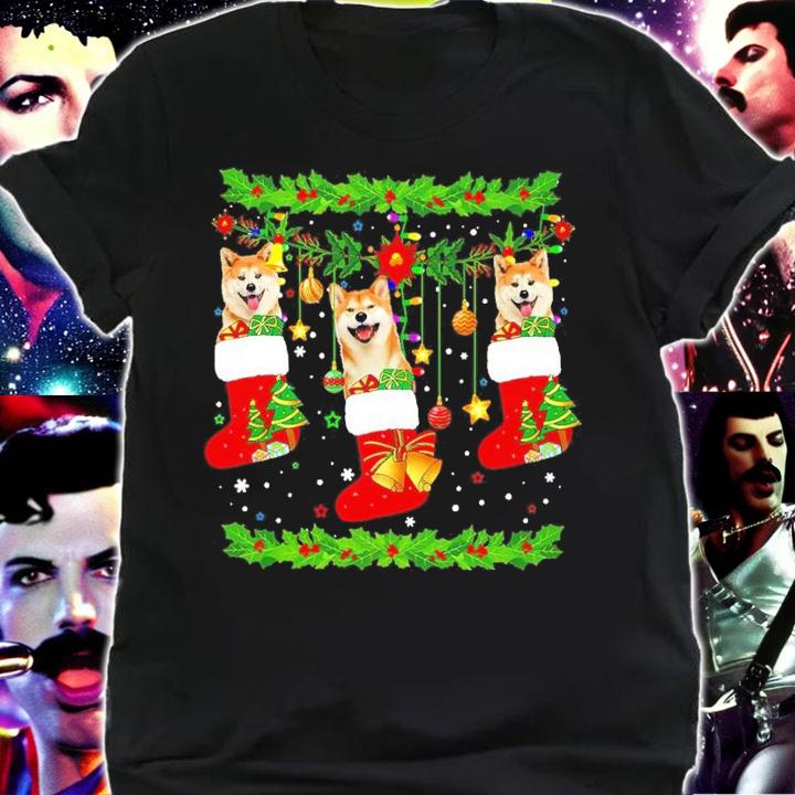 Shiba Inu In Socks Christmas Shirt shirt
