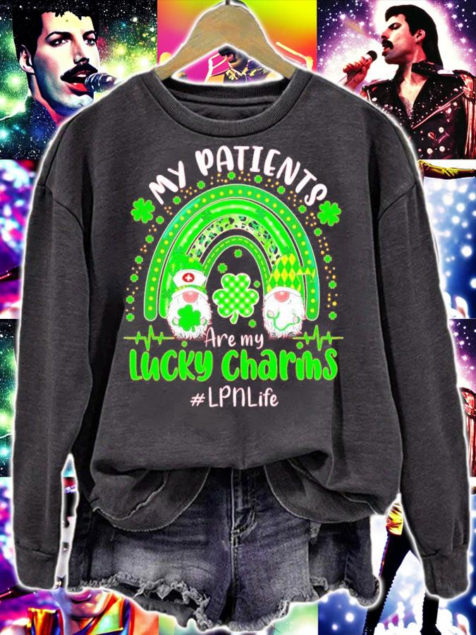 St. Patrick's Day My Patients Are My Lucky Charms LPN Life Shirt