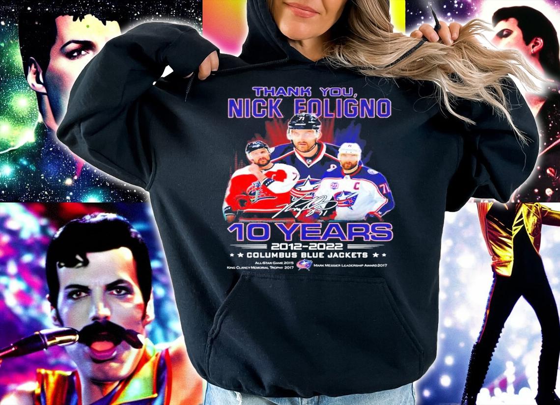 Thank You Nick Foligno 10 Years 2012-2922 Columbus Blue Jackets Signatures Shirt hoodie