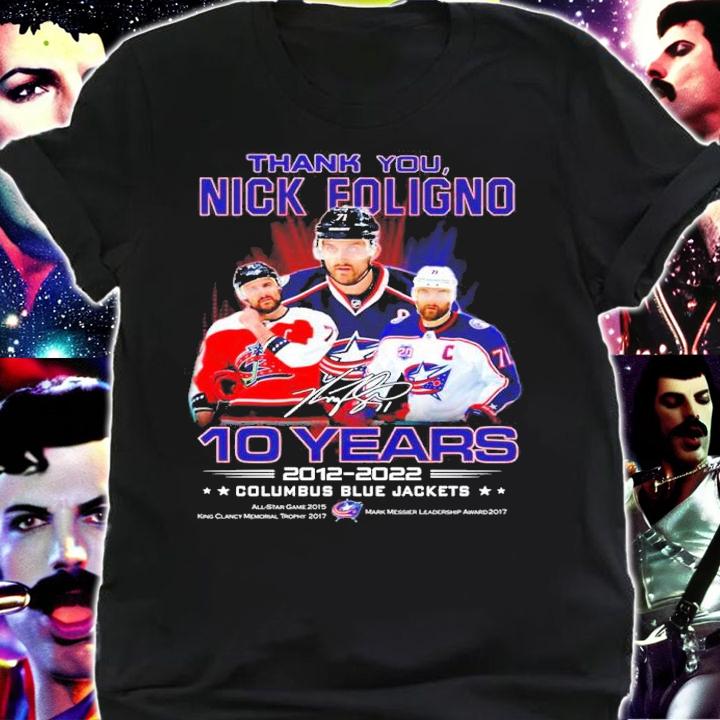 Thank You Nick Foligno 10 Years 2012-2922 Columbus Blue Jackets Signatures Shirt shirt
