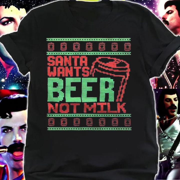 Ugly Santa wants beer not milk T-shirt shirt