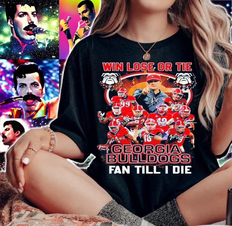 Win Lose Or Tie Georgia Bulldogs Fan Till I Die T-Shirt