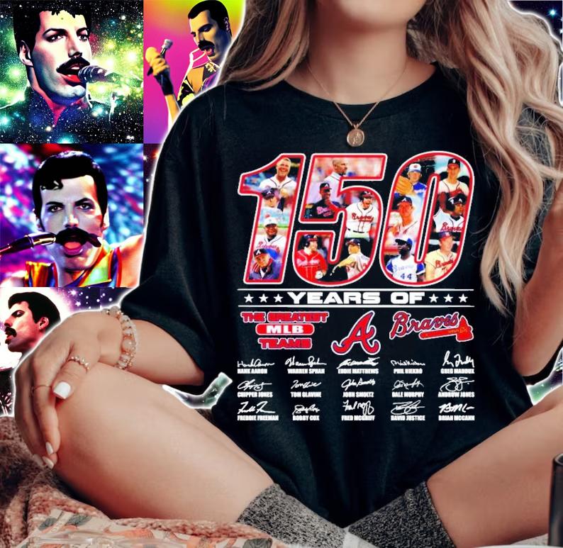 150 years of The Greatest MLB Teams Braves t-shirt woman shirt