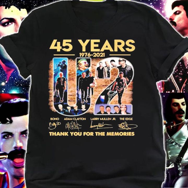 45 years 1976-2021 U2 signatures thank you for the memories shirt shirt