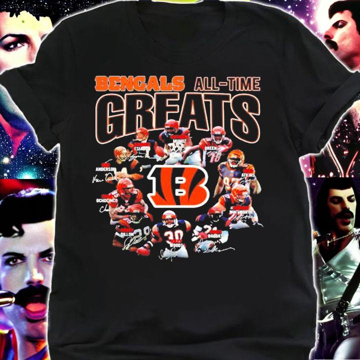 Cincinnati Bengals all time greats signatures shirt