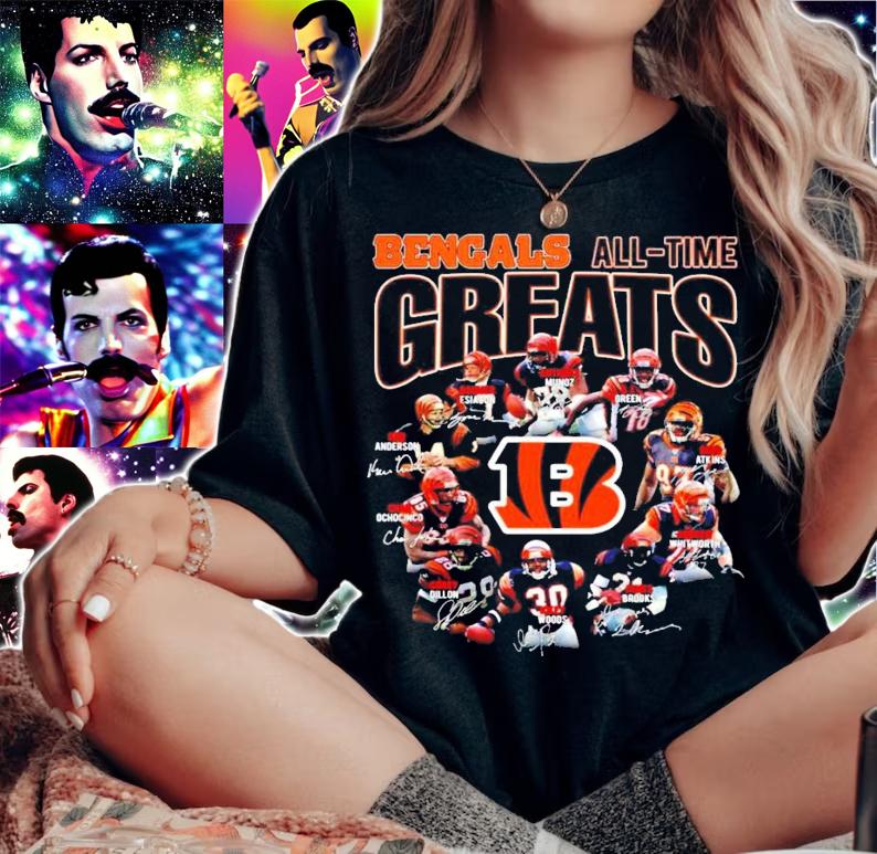 Cincinnati Bengals all time greats signatures shirt