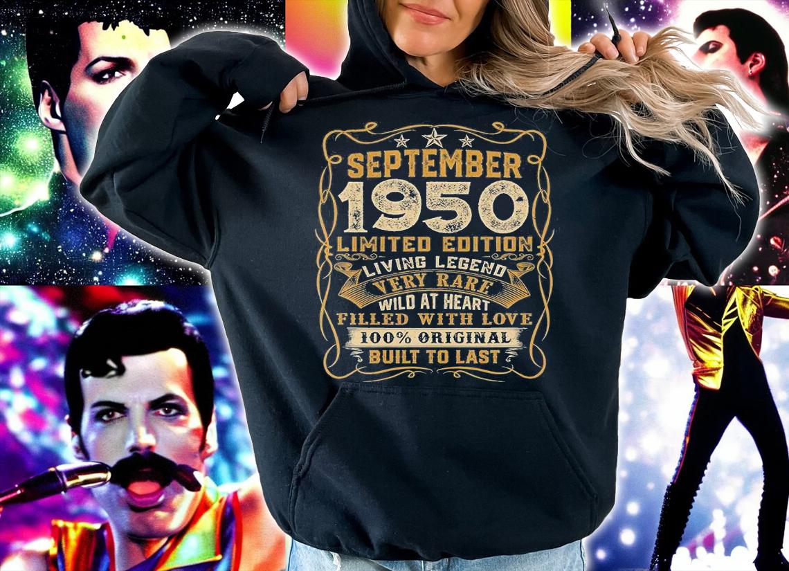 Distressed Retro September 1950 Limited Edition 71St Birthday 71 Year Old T-Shirt hoodie