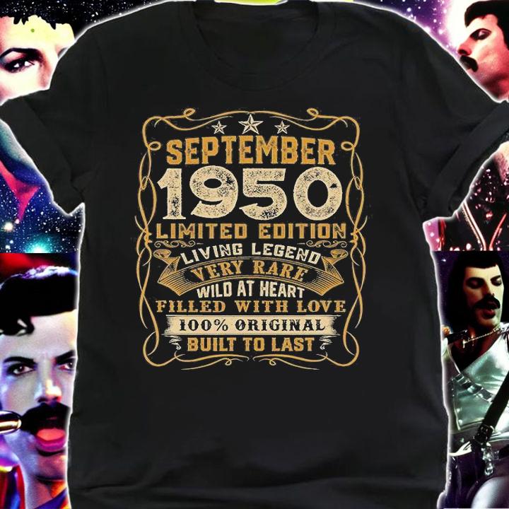 Distressed Retro September 1950 Limited Edition 71St Birthday 71 Year Old T-Shirt shirt