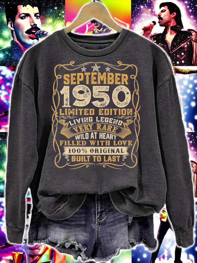 Distressed Retro September 1950 Limited Edition 71St Birthday 71 Year Old T-Shirt sweatshirt