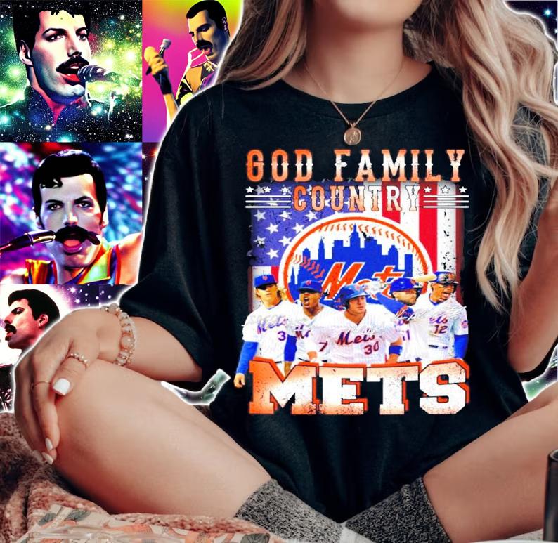 God Family country Mets signature shirt woman shirt