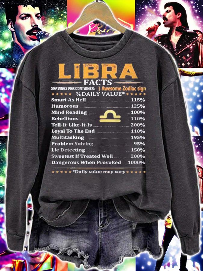 Libra Facts Servings Per Container Zodiac Shirt sweatshirt