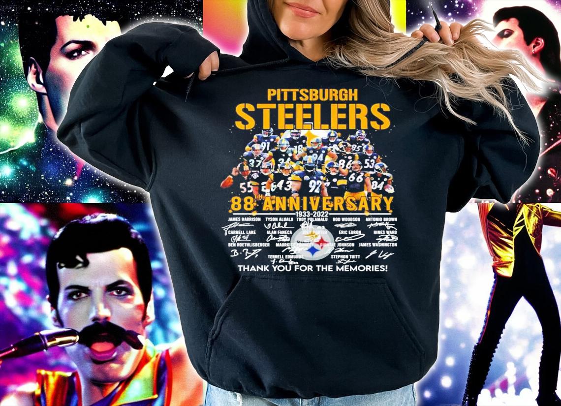 Pittsburgh Steelers 88th anniversary 1933-2022 signatures shirt