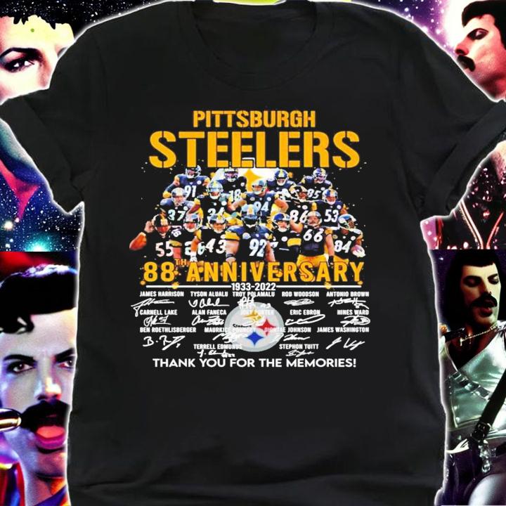 Pittsburgh Steelers 88th anniversary 1933-2022 signatures shirt