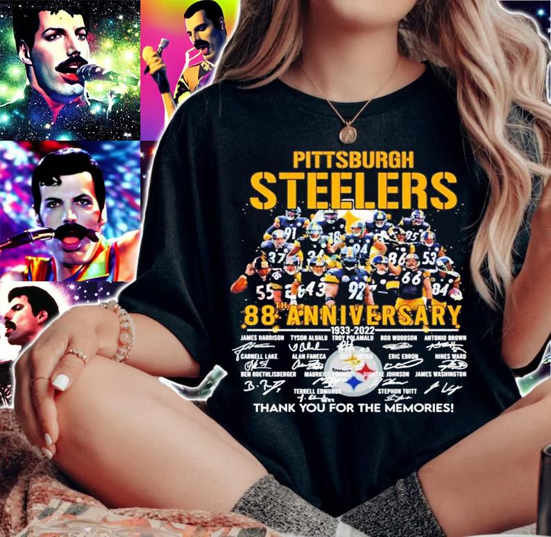 Pittsburgh Steelers 88th anniversary 1933-2022 signatures shirt