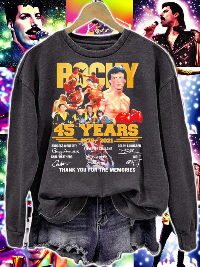 Rocky 45 years 2976-2021 signatures shirt sweatshirt