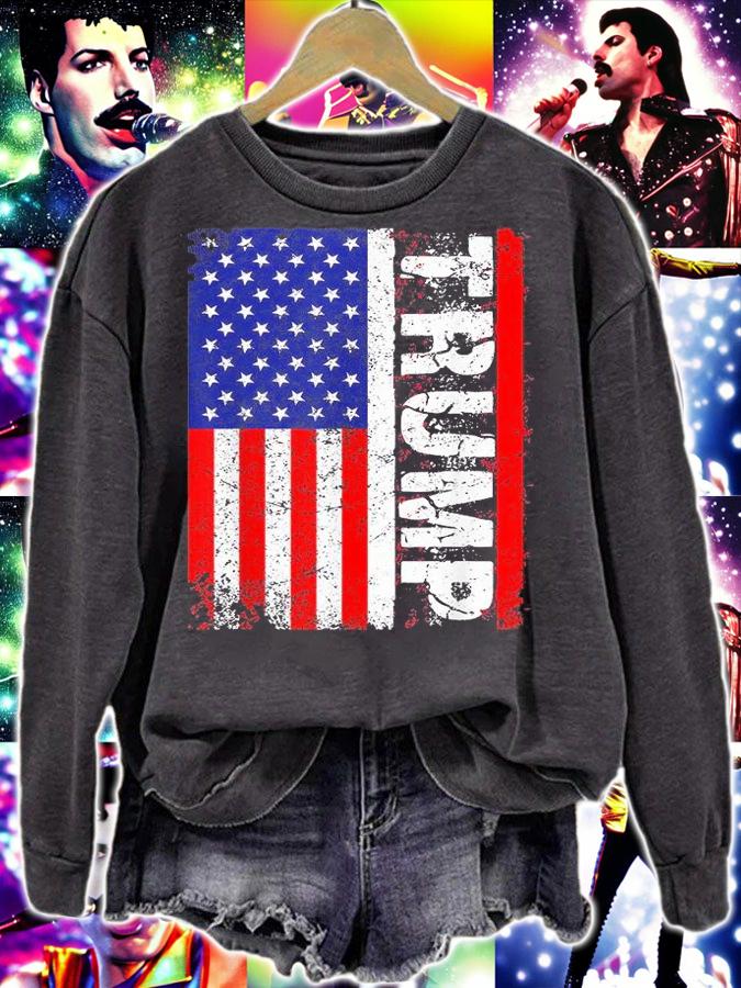 Trump America Flag Design T-Shirt