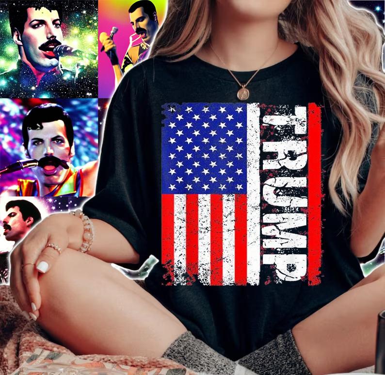Trump America Flag Design T-Shirt