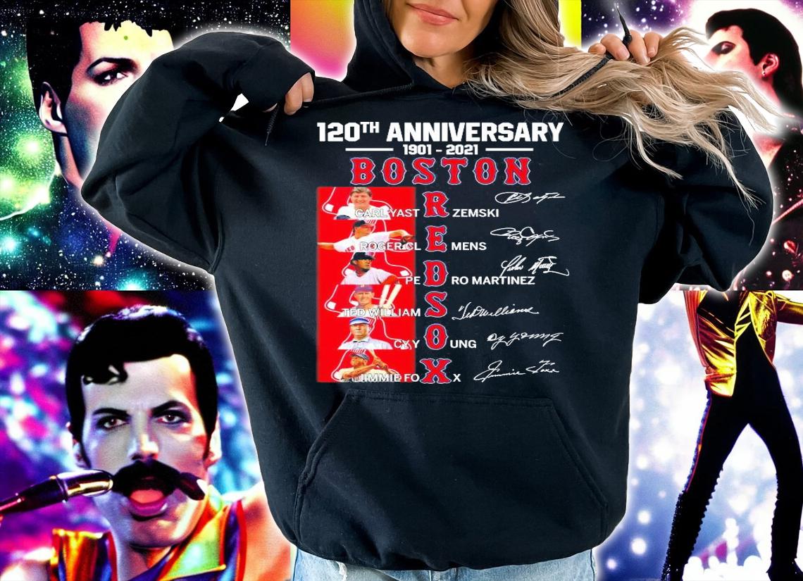 120th anniversary 1901-2021 Boston Red Sox signatures shirt