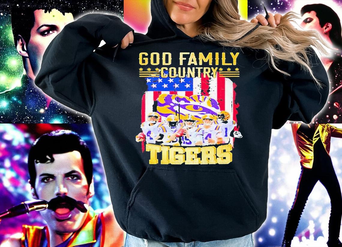 God family country LSU Tigers American flag T-shirt hoodie