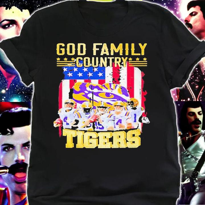 God family country LSU Tigers American flag T-shirt shirt