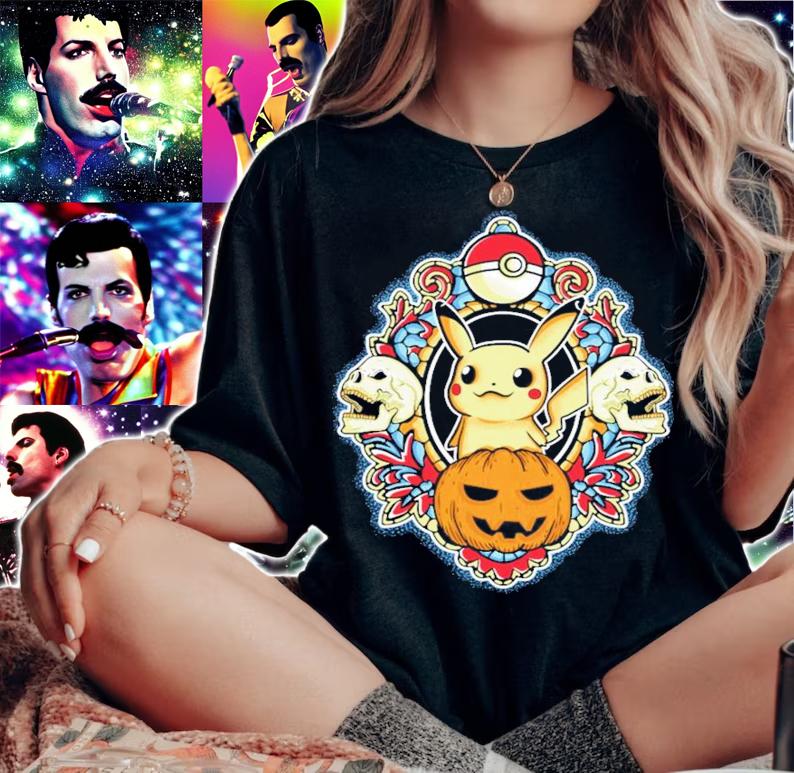 Halloween Pokemon Pikachu Pumpkin Ghost Shirt
