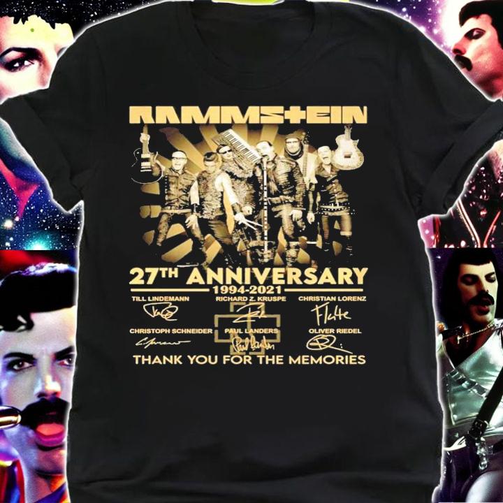 Rammstein 27th anniversary 1994-2021 signature shirt
