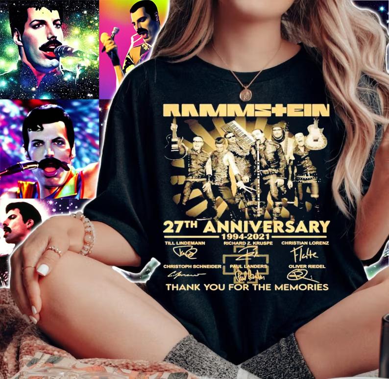 Rammstein 27th anniversary 1994-2021 signature shirt