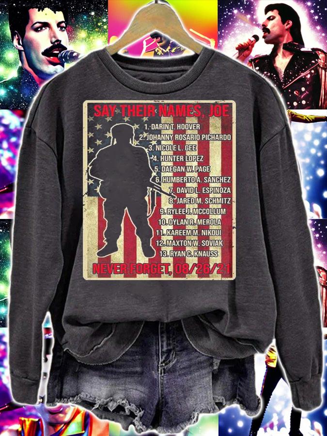 Say Their Names Joe Of 13 Fallen Soldiers Tribute T-Shirt