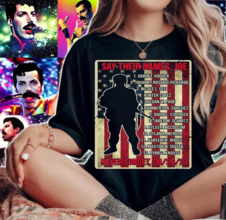 Say Their Names Joe Of 13 Fallen Soldiers Tribute T-Shirt