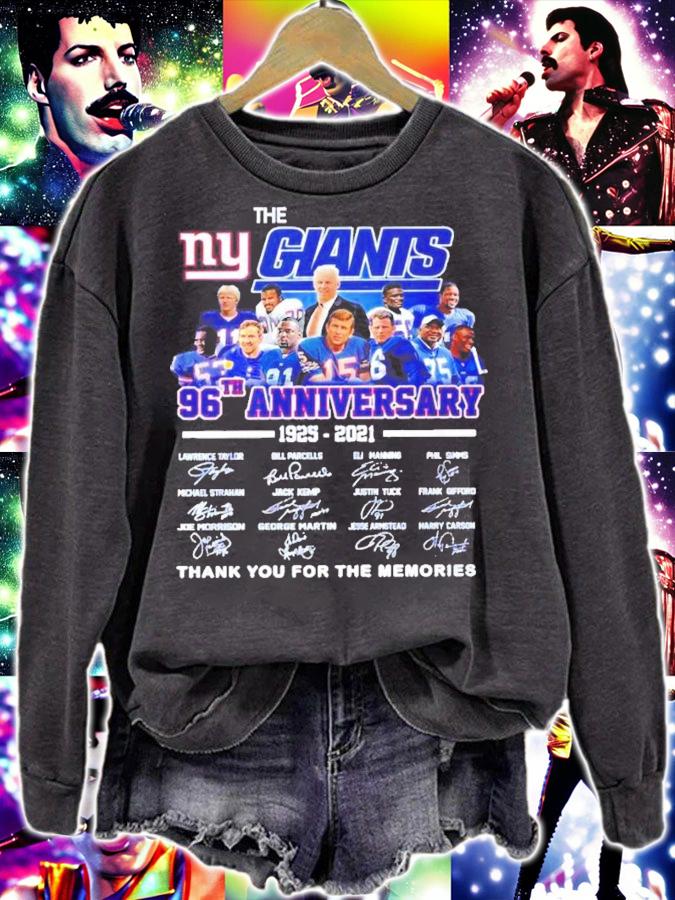 The New York Giants 96th anniversary 1925-2021 signatures shirt