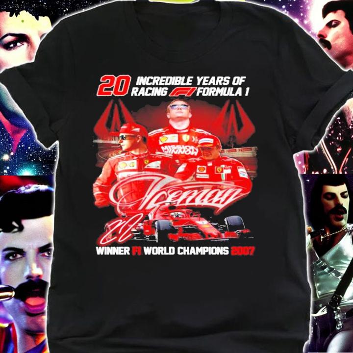 20 Incredible years of racing FIA formula 1 signature shirt