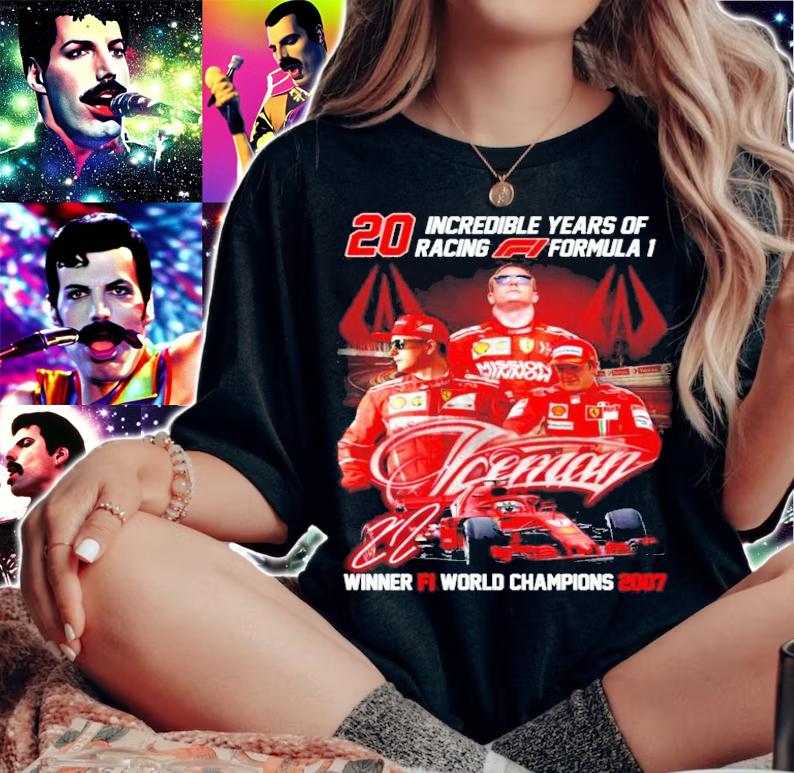 20 Incredible years of racing FIA formula 1 signature shirt
