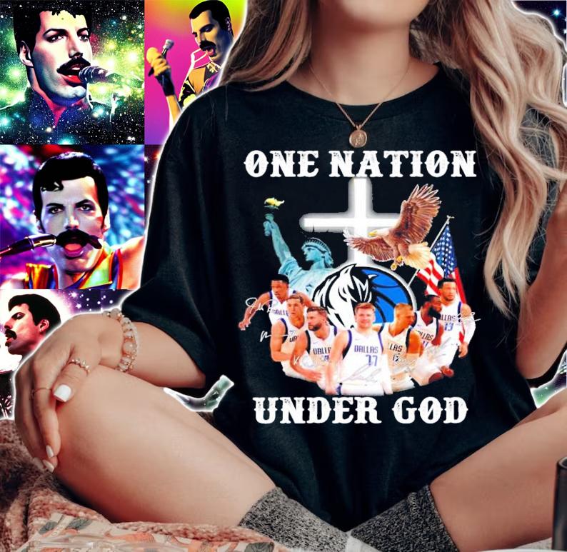 Dallas Mavericks one nation under god t-shirt